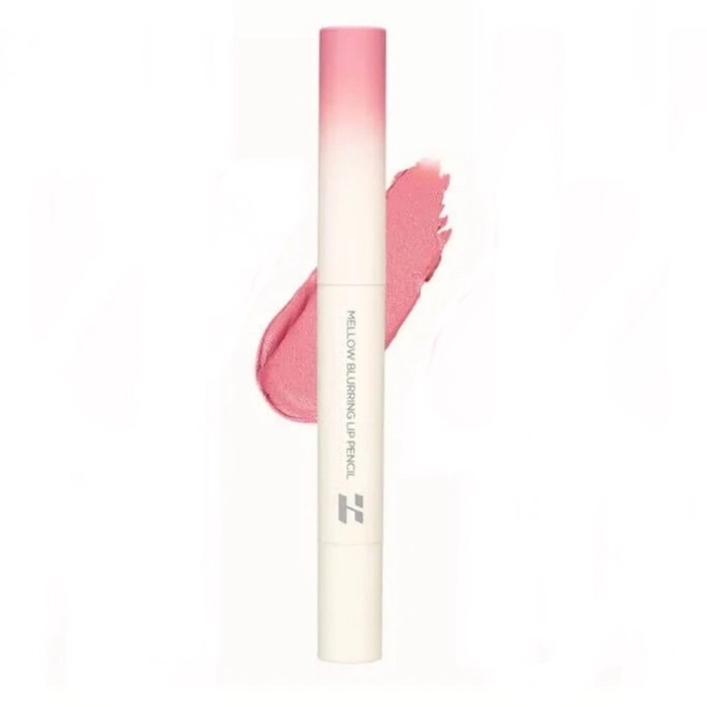 BNIB Holika Holika Kbeauty Mellow Blurring Lip Pencil with Brush - Peony Soap